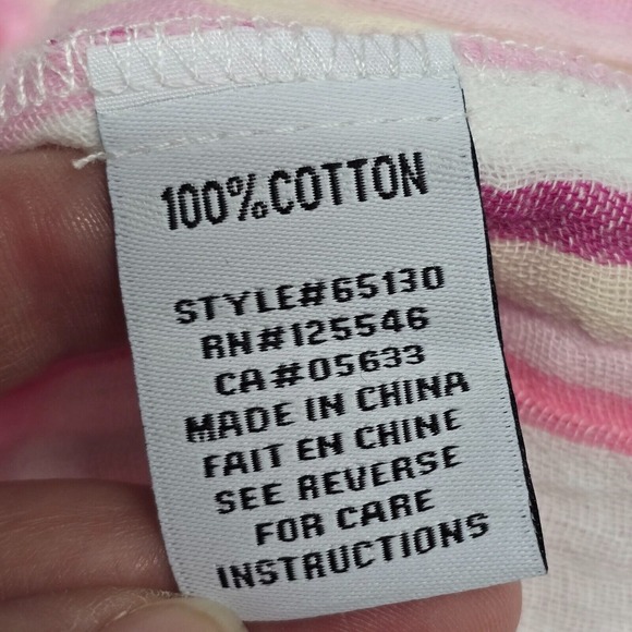 Escape by Habitat Pants Womens Medium Pink Striped Wide Leg Cropped‎ Gauzy Beach - Picture 7 of 14